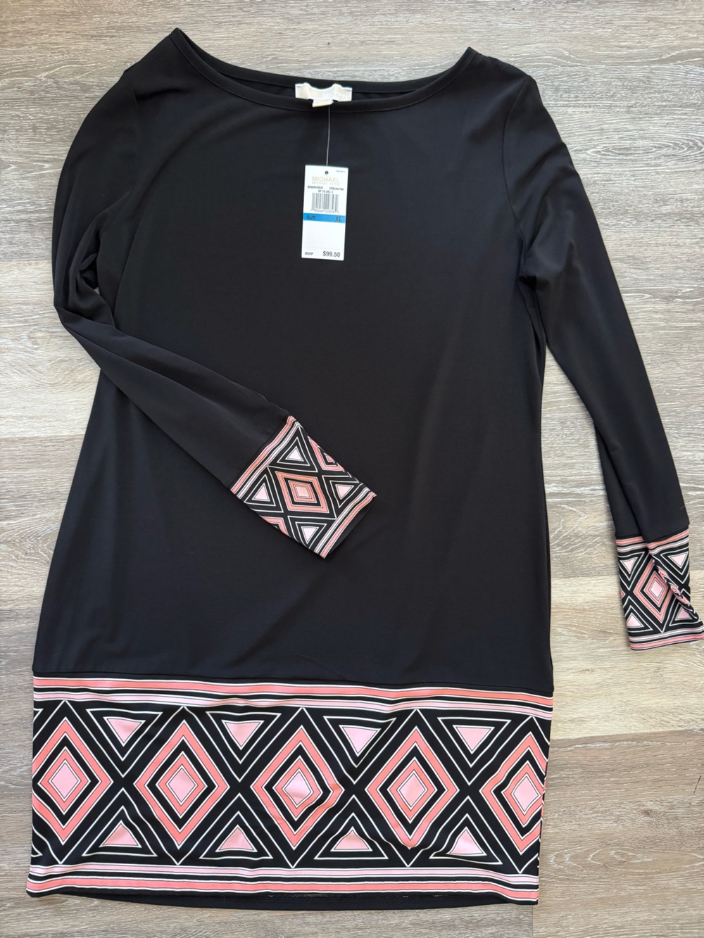 Michael Kors Black Top with Gold Logo Tag